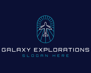 Plane Aviation Flight logo design