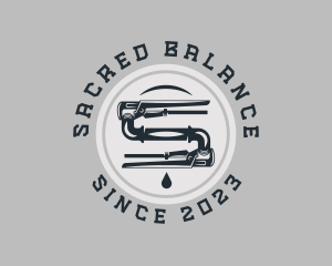 Pipe Wrench Plumbing Maintenance logo design