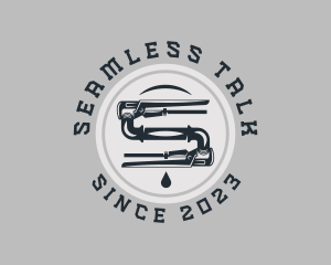 Pipe Wrench Plumbing Maintenance logo design