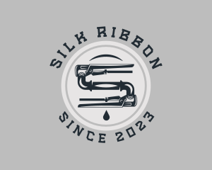 Pipe Wrench Plumbing Maintenance logo design