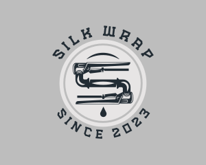 Pipe Wrench Plumbing Maintenance logo design