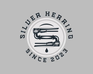 Pipe Wrench Plumbing Maintenance logo design