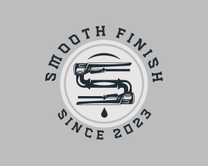 Pipe Wrench Plumbing Maintenance logo design