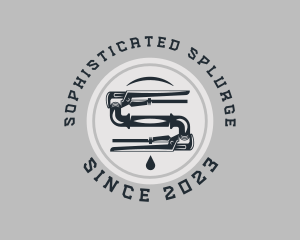 Pipe Wrench Plumbing Maintenance logo design