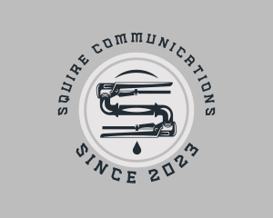 Pipe Wrench Plumbing Maintenance logo design