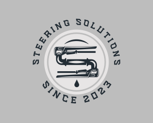 Pipe Wrench Plumbing Maintenance logo design