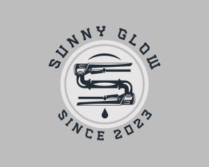 Pipe Wrench Plumbing Maintenance logo design