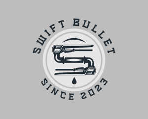 Pipe Wrench Plumbing Maintenance logo design