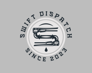 Pipe Wrench Plumbing Maintenance logo design