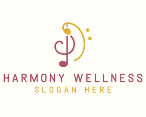 Musical Notes Clef logo