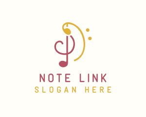 Musical Notes Clef logo design