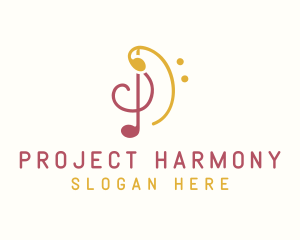 Musical Notes Clef logo