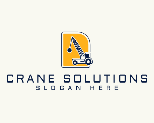 Demolition Construction Crane logo