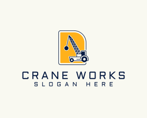 Demolition Construction Crane logo
