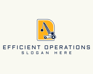 Demolition Construction Crane logo design