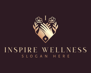 Floral Wellness Hands logo design