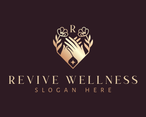 Floral Wellness Hands logo design