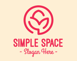 Minimalist Flower Bud logo design