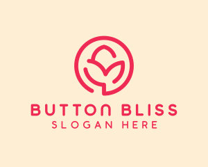 Minimalist Flower Bud logo design