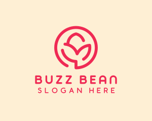 Minimalist Flower Bud logo design