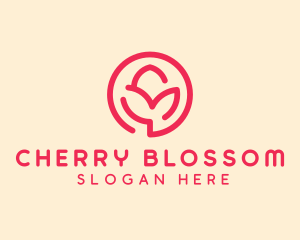 Minimalist Flower Bud logo design