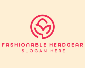 Minimalist Flower Bud logo design