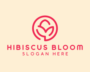 Minimalist Flower Bud logo design