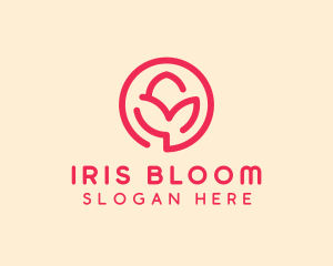 Minimalist Flower Bud logo design