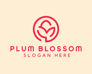 Minimalist Flower Bud logo design