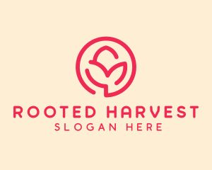 Minimalist Flower Bud logo design