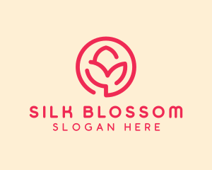 Minimalist Flower Bud logo design