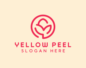 Minimalist Flower Bud logo design