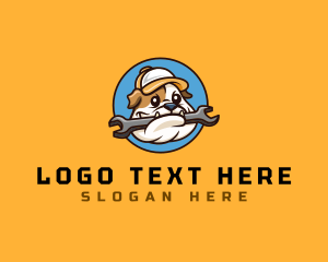 Repair Handyman Dog logo