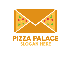 Pizza Mail Envelope logo design