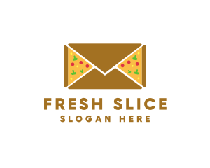 Pizza Mail Envelope logo design