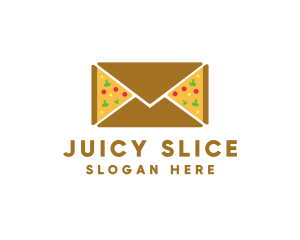 Pizza Mail Envelope logo design