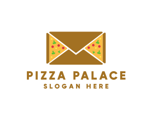 Pizza Mail Envelope logo design