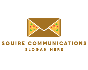 Pizza Mail Envelope logo design