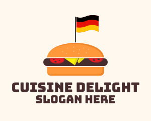 German Burger Sandwich  logo design