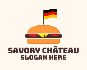 German Burger Sandwich  logo design