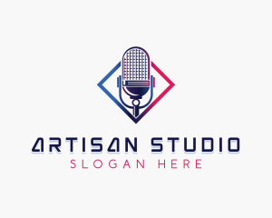 Radio Broadcaster Studio logo design