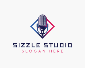 Radio Broadcaster Studio logo design