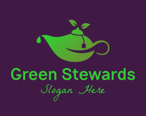 Green Tea Pot  logo design