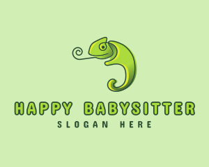 Lizard Chameleon Pet  logo design