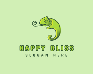 Lizard Chameleon Pet  logo design