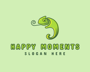 Lizard Chameleon Pet  logo design