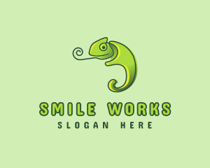 Lizard Chameleon Pet  logo design