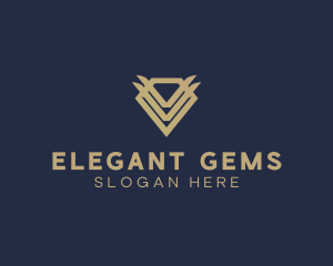 Elegant Modern Diamond Gem logo design