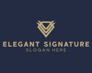 Elegant Modern Diamond Gem logo design