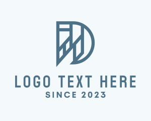 Modern Geometric Letter D logo